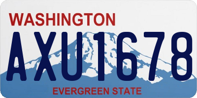 WA license plate AXU1678