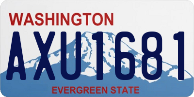 WA license plate AXU1681