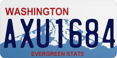 WA license plate AXU1684