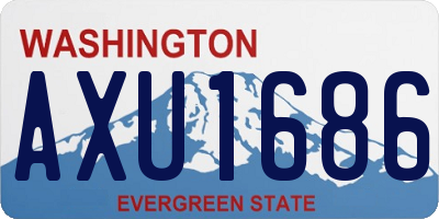 WA license plate AXU1686