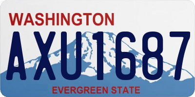 WA license plate AXU1687