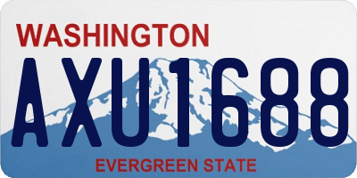 WA license plate AXU1688