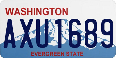 WA license plate AXU1689