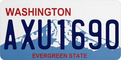 WA license plate AXU1690