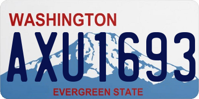 WA license plate AXU1693