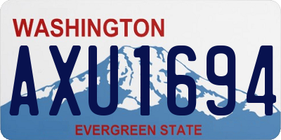 WA license plate AXU1694