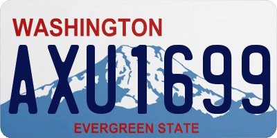 WA license plate AXU1699