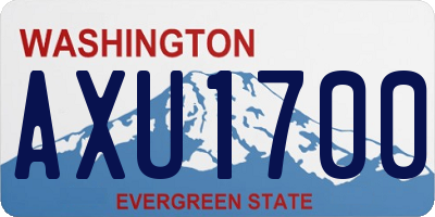 WA license plate AXU1700