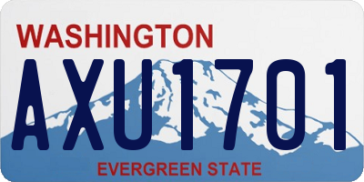 WA license plate AXU1701
