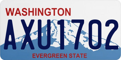 WA license plate AXU1702