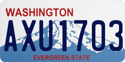 WA license plate AXU1703