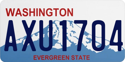 WA license plate AXU1704