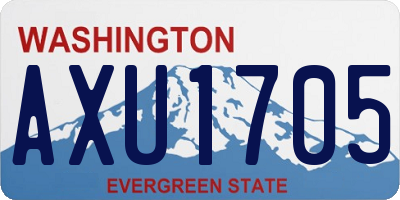 WA license plate AXU1705