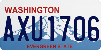 WA license plate AXU1706