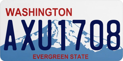 WA license plate AXU1708