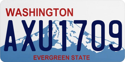 WA license plate AXU1709