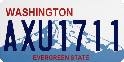 WA license plate AXU1711