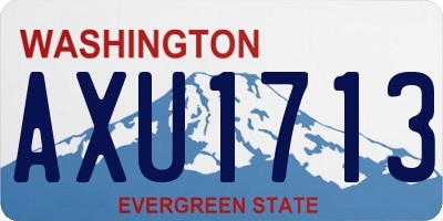 WA license plate AXU1713