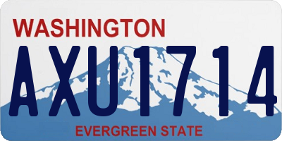 WA license plate AXU1714