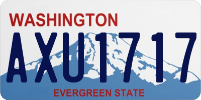 WA license plate AXU1717