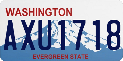 WA license plate AXU1718