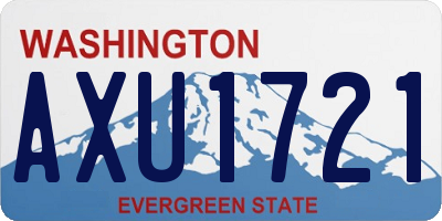 WA license plate AXU1721