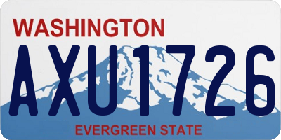 WA license plate AXU1726