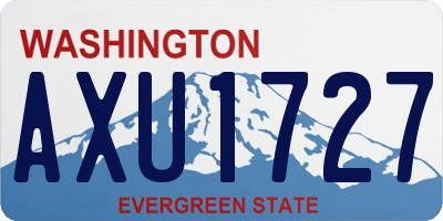 WA license plate AXU1727