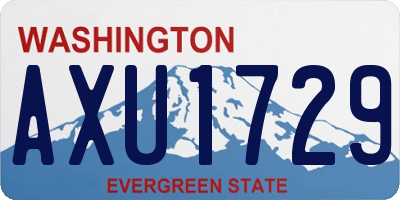 WA license plate AXU1729