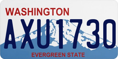 WA license plate AXU1730