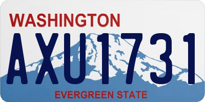 WA license plate AXU1731