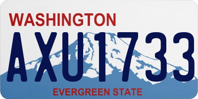 WA license plate AXU1733