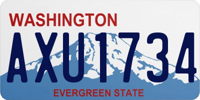 WA license plate AXU1734