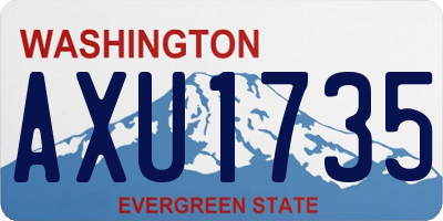 WA license plate AXU1735