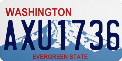 WA license plate AXU1736