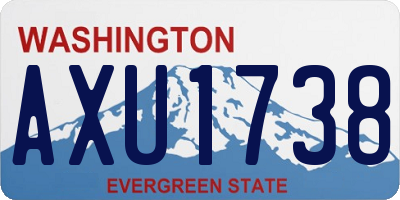 WA license plate AXU1738