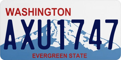 WA license plate AXU1747