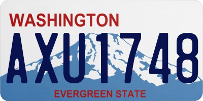 WA license plate AXU1748