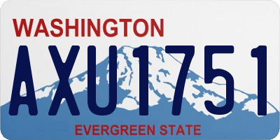 WA license plate AXU1751