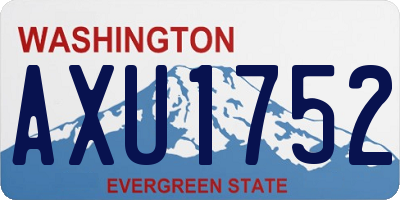 WA license plate AXU1752