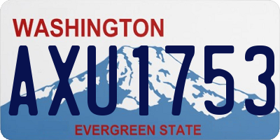 WA license plate AXU1753