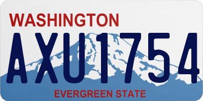 WA license plate AXU1754