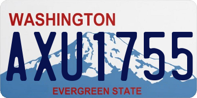 WA license plate AXU1755