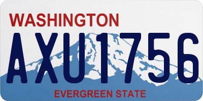 WA license plate AXU1756