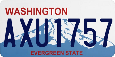 WA license plate AXU1757