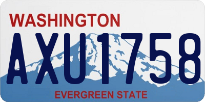 WA license plate AXU1758