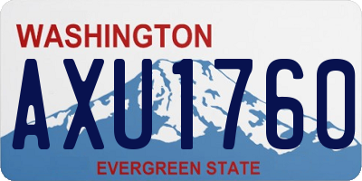 WA license plate AXU1760