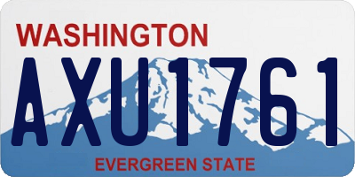 WA license plate AXU1761