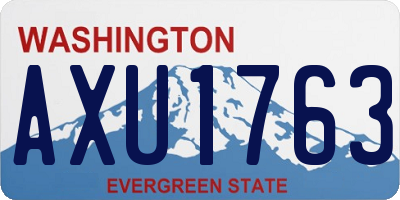 WA license plate AXU1763