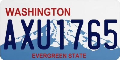 WA license plate AXU1765